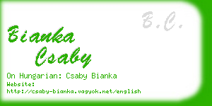 bianka csaby business card